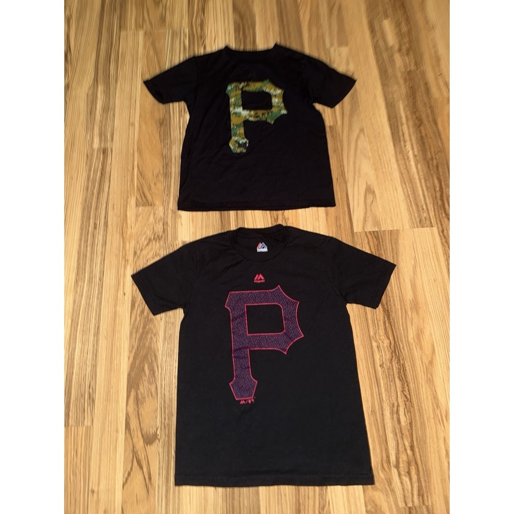 Pittsburgh Pirates Majestic Boys Sz Small 8 Cotton T-shirt Lot Graphic‎ Tee